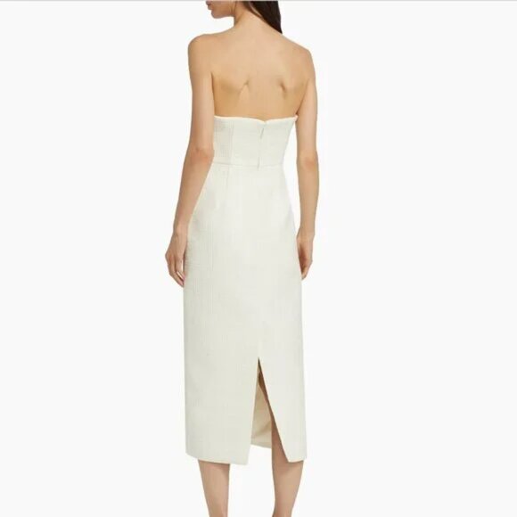 NWT Milly Emelia Boucle Strapless Dress Size 12 - Picture 2 of 10